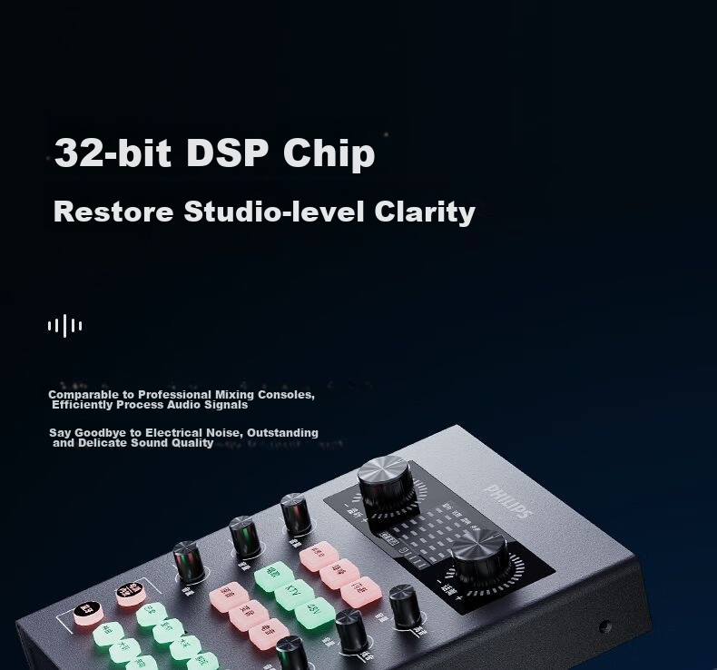 Feilipu Mobile And Computer Compatible Live Streaming Sound Card Bluetooth Accompaniment Professional Live Streaming Equipment Plug And Play Live Recording DLM3025C Sound Card + Handheld Microphone Complete Set 11