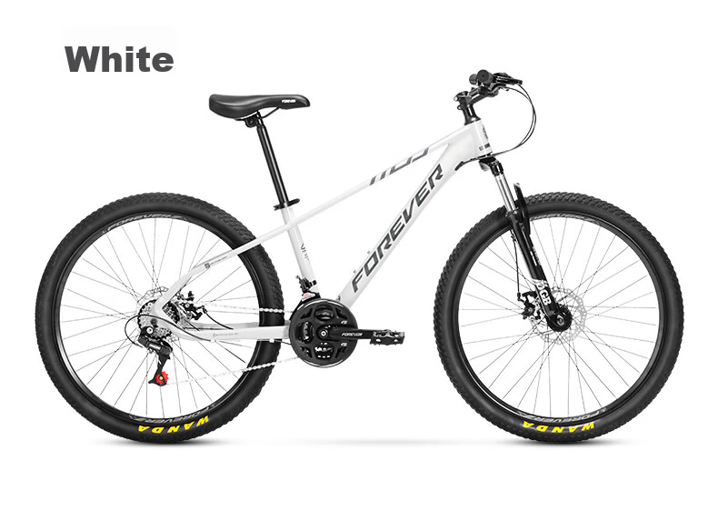 FOREVER Mountain Bike, 24-Speed, 26-Inch, Hydraulic Disc Brakes, for Men And Women, Adult And Student Use, City Off-Road Bicycle, Gray 33