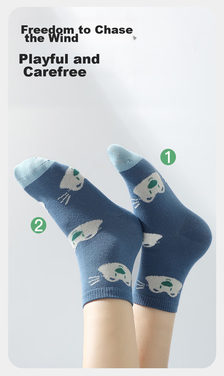 Bingxuemumian Children's Socks, Boys' Mid-Calf Cotton Socks for Spring And Autumn, Winter 6 Pairs, for Older Boys, Preppy Style, Seamless Trendy Short Socks 12