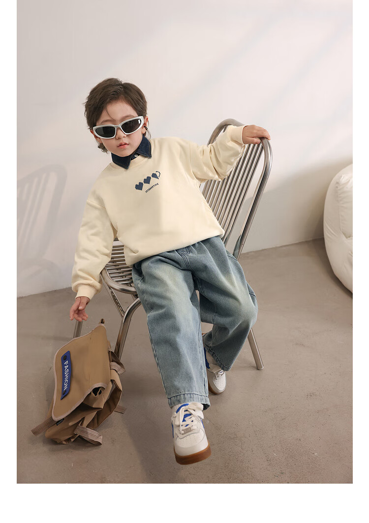 LUSON Chen Da Zhu Boys' Sweatshirt, 2025 Spring And Autumn New Style, Children's Casual Versatile Top, Trendy Children's Clothing 11