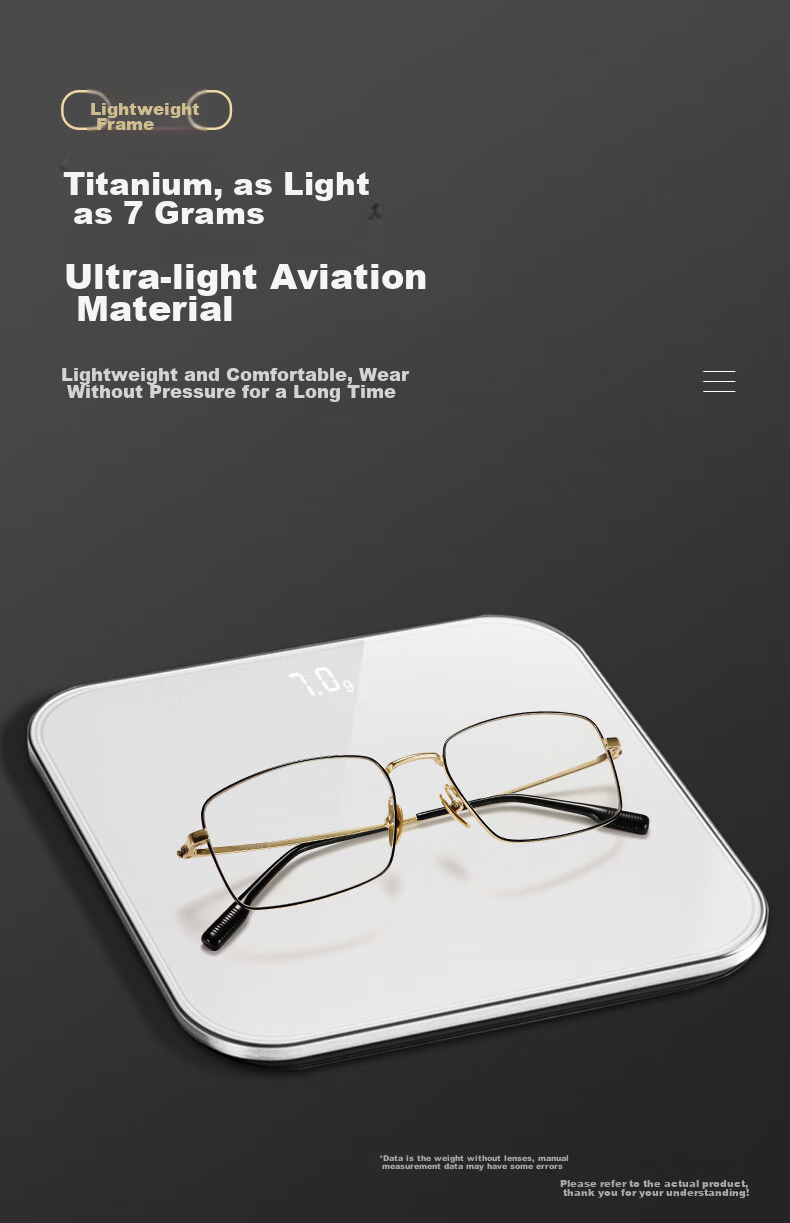 ARNO FOCUS ON YOUR EYES Ultra-Light Pure Titanium Reading Glasses for Men, German Import High-Definition Anti-Blue Light Premium Brand Glasses for Elderly A106 200 Degrees 7
