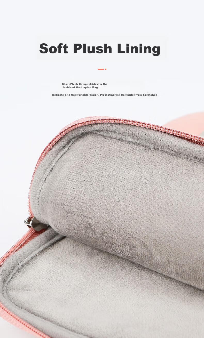 BRINCH Women's Handheld Laptop Bag, Suitable for 12/13.3-Inch Laptops, Large Capacity Lightweight Laptop Bag Compatible with Xiaomi And Huawei 4