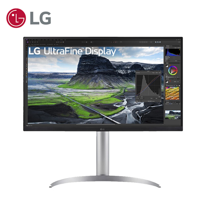 LG 27-Inch 4K Monitor, IPS High-Definition Professional Design Video Editing Computer Display, 2000:1 TypeC90W HDR400 Built-In Speakers, 27UQ850V