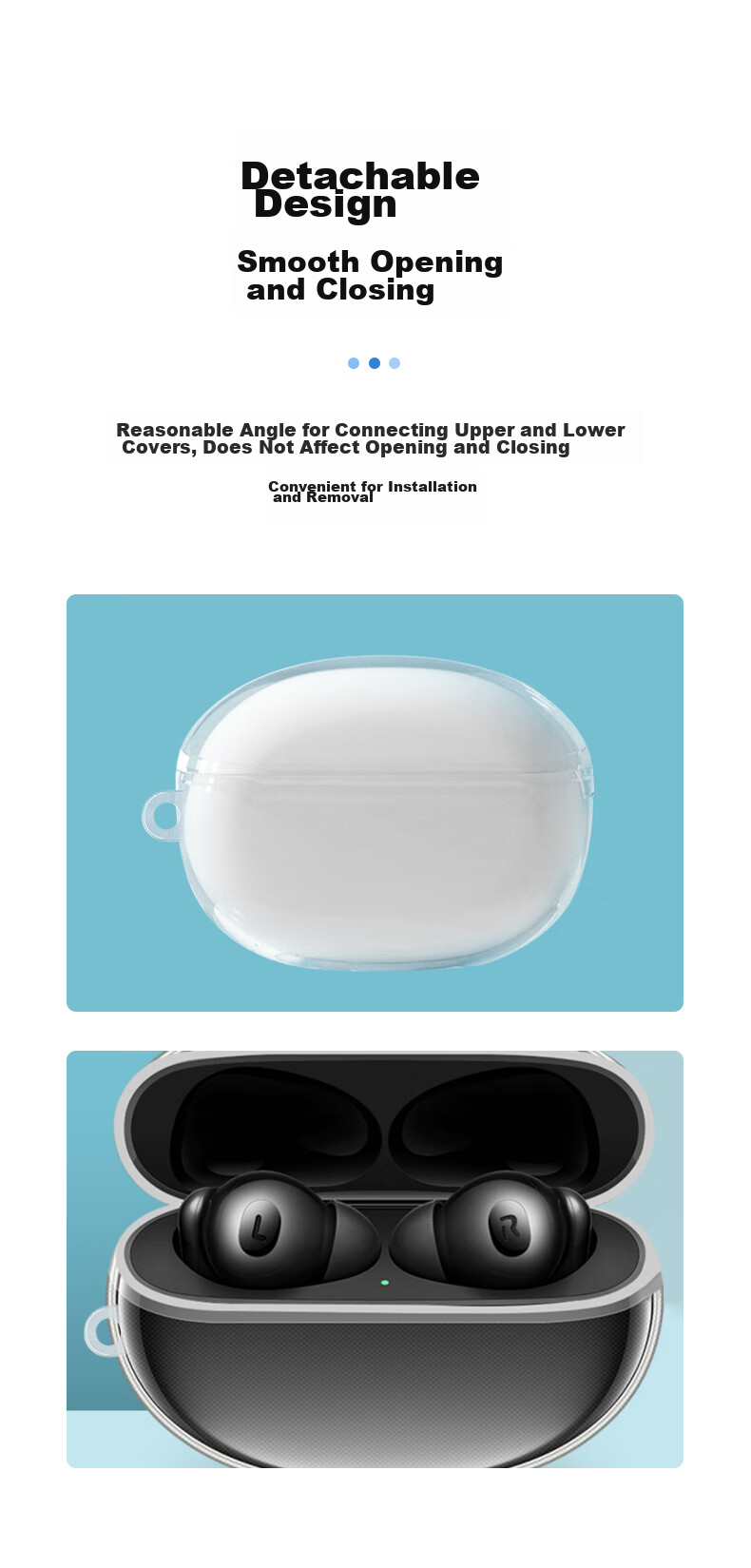 Masentek Compatible with OPPO Enco X2 Earphone Protective Case, Charging Case, Clip2/free43/Air4i/3/4/5pros/R4 New Edition TPU Accessory, Shockproof Transparent 6