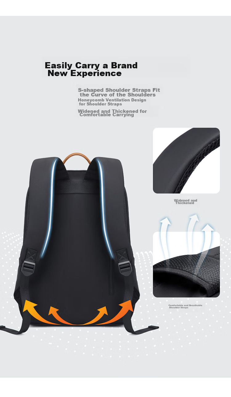 GOLF Backpack for Men, Large Capacity, 15.6-Inch Laptop Bag, Lightweight Water-Resistant Travel Backpack for Students And Business 16