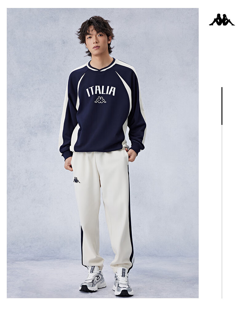 Kappa Back-To Sweatshirt for Women, New Autumn Casual Sportswear, Couple Knitted Pullover Top, Men's Style K0EY2WT02D 3
