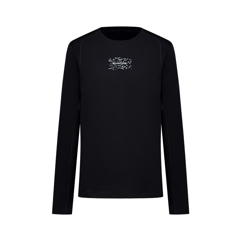 SURPINE Light Mountain Series Merino Wool Quick-Dry T-Shirt, Moisture-Wicking Outdoor Hiking Climbing Men's Top, Obsidian Black, XL