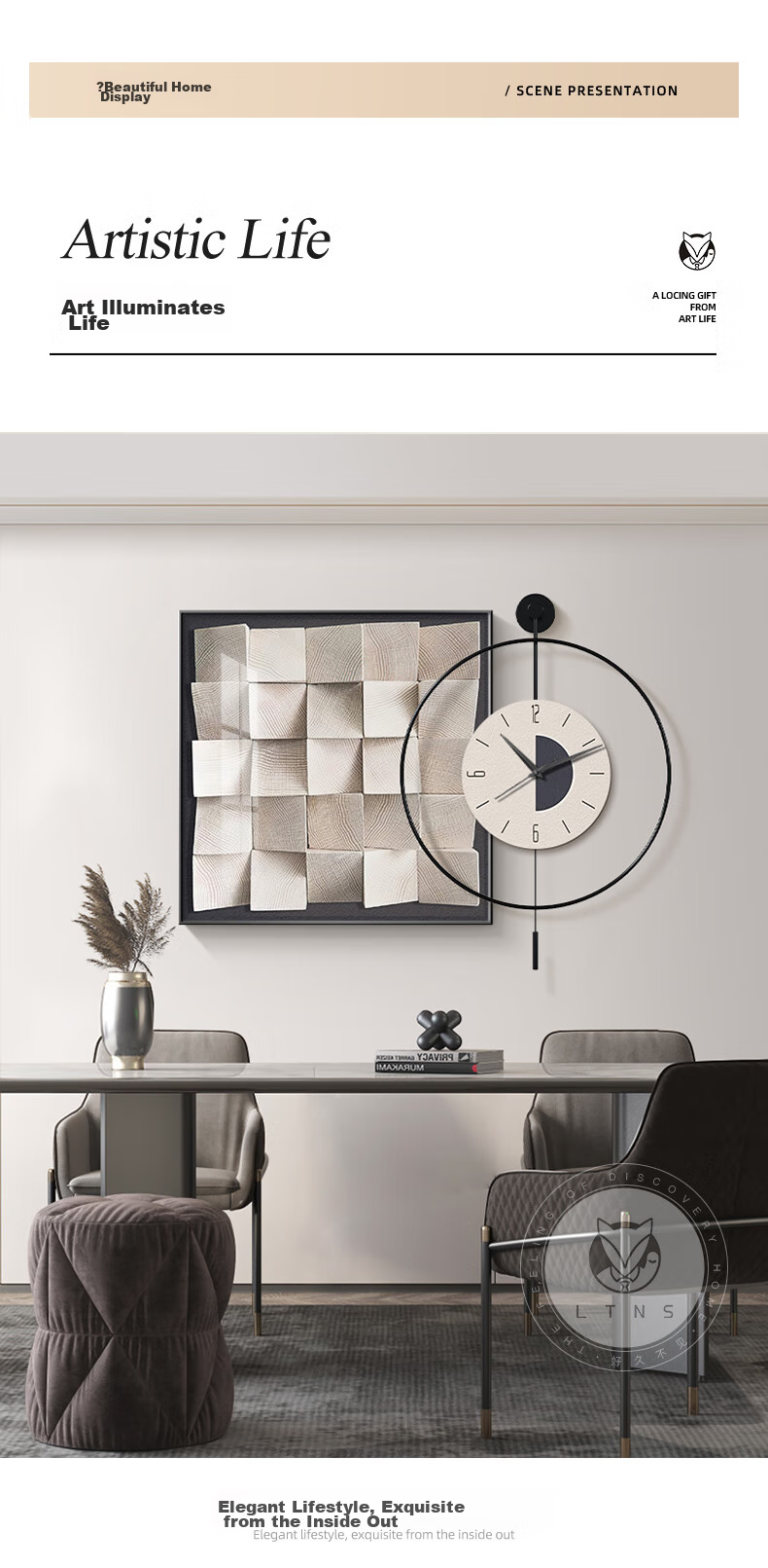 Haojiubujian × Gaojing Living Room Decorative Painting, Cream Style Artistic Floral Wall Art, Housewarming Gift, Entrance Hallway Mural 11