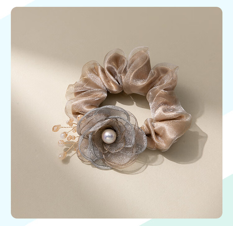 CHIMERA Rose Hair Tie Luxury Ponytail Elastic Band Bun Hair Accessory for Women Birthday Gift 6