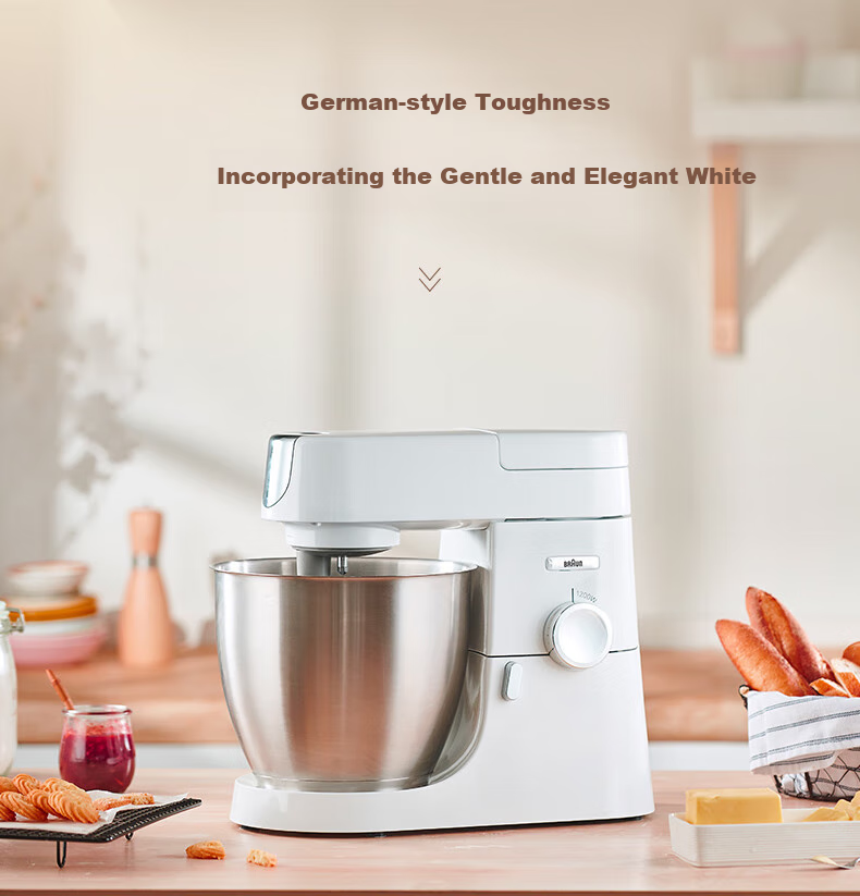 BRAUN Household Kitchen Machine, 6.7L Multifunctional Whisking And Mixing Machine, Electric Egg Beater, Baking Cream Whipper, Self-Operated Blending Food Processor KBL4300W 2