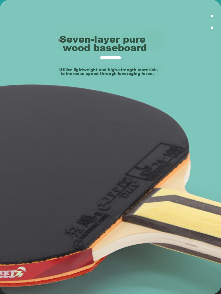 DHS Table Tennis Racket, Professional Grade, 9-Star Black Ebony Carbon Fiber Blade, Penhold Grip, Single Racket with 5+2 AC Structure H9002, Includes Ball 5