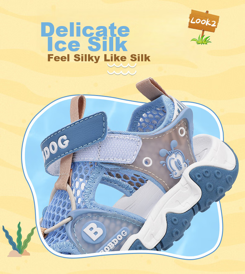 BOBDOG Kids Baby Beach Shoes Summer Boys Closed-Toe Sandals 105322075 Light Pink/Light Gray Size 26 5