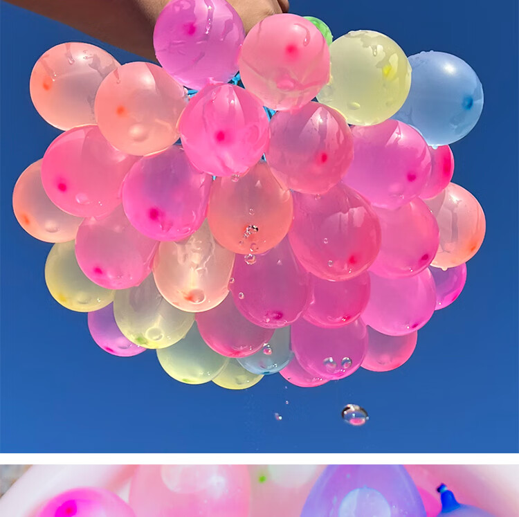 TaTanice Water Balloons, Quick-Fill Water Fight Tool, Small Water Balls, Water Bombs, Pool Party Fun, 222 Pieces 8