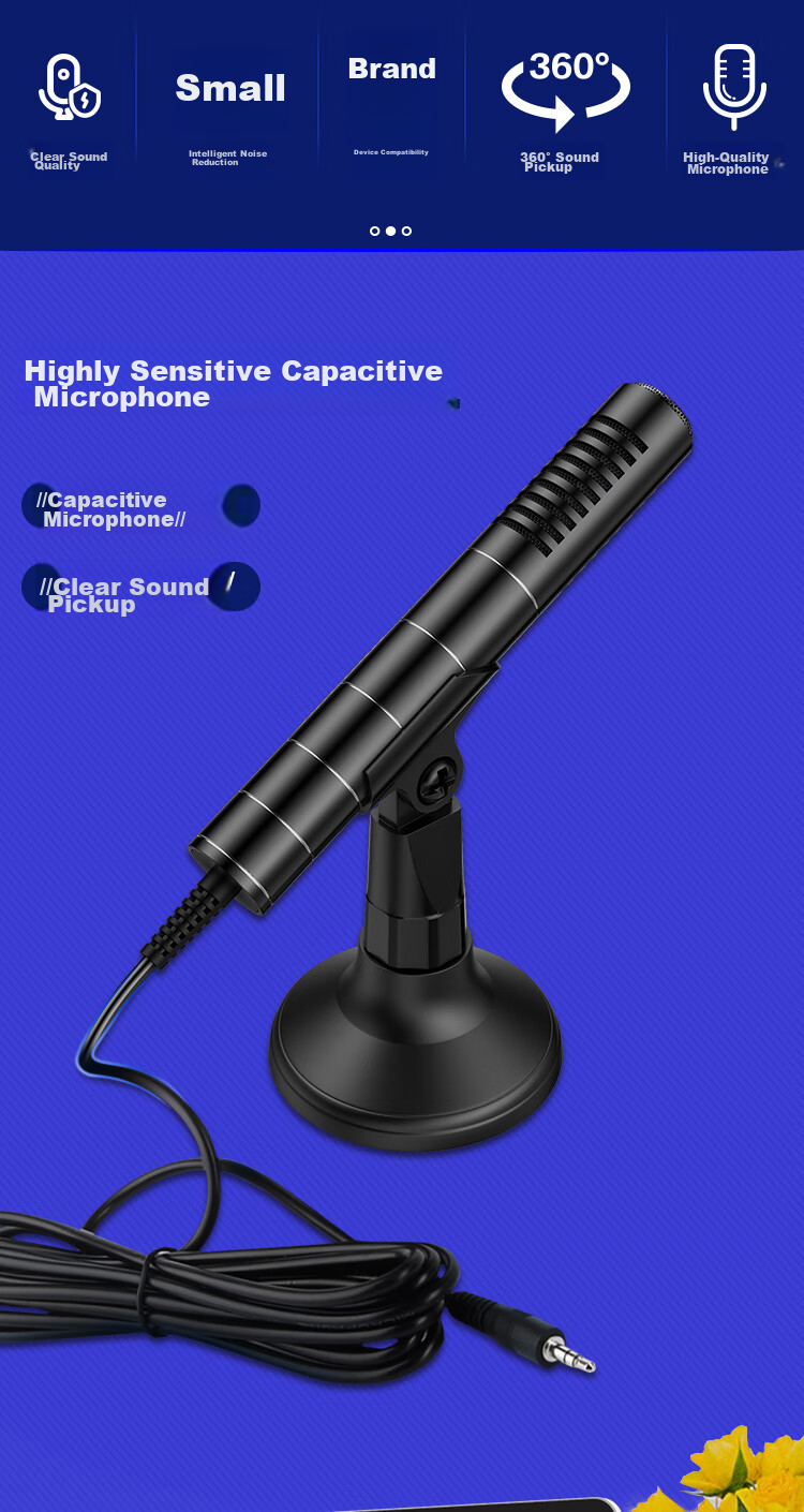 SAST OK-57B Computer Microphone for Desktop, Laptop, Conference, Online Classes, Video Games, Remote Voice Broadcasting, PUBG, USB Sound Card Wired Mic Condenser 15