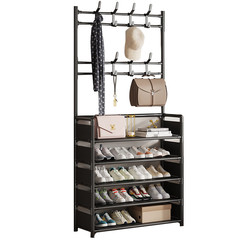 Anerya Simple Shoe Rack, Multi-Functional Coat Hanger for Home Entrance, Multi-Layer Storage Shelf, 5 Tiers, 60cm