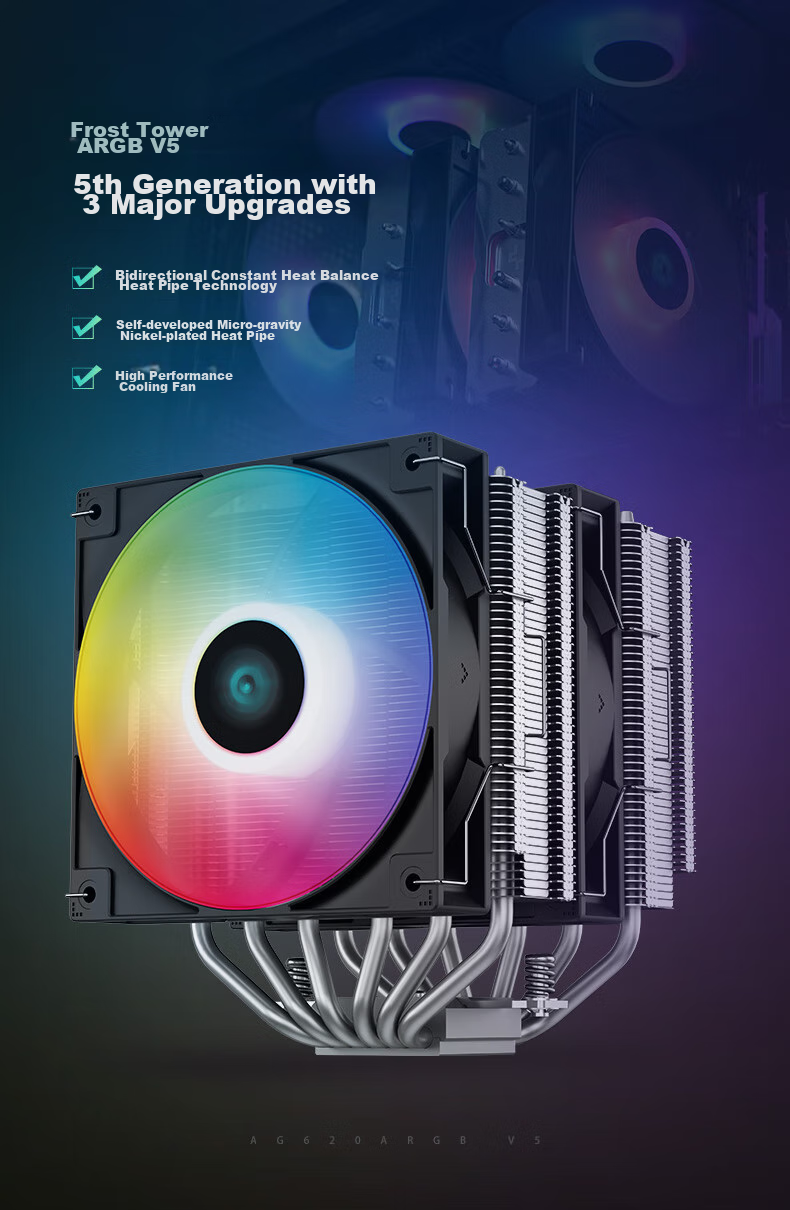 DEEPCOOL GAMMAXX 600 White CPU Air Cooler / 6 Heat Pipes Single Tower / Innovative Airflow Ring Fan / Offset Heat Pipes for Memory Clearance / Multi-Platform Support 4