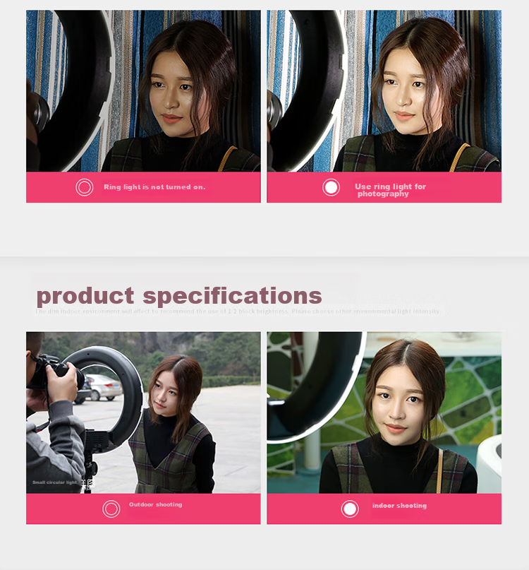 Hakutatz 55cm Live Streaming Fill Light, Beauty Enhancing, Skin Softening, Face Slimming LED Ring Light, TikTok Influencer Photography Lighting Equipment, Floor-Standing, Professional Photography Use 11