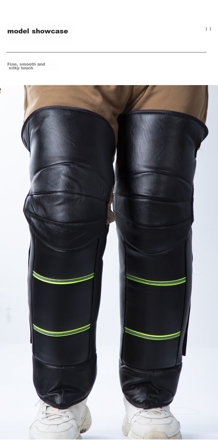BWNK Winter Motorcycle Thick Knee Pads, Electric Scooter Warm Knee Guards, Battery-Powered Vehicle Leg Protectors, Long Style 12