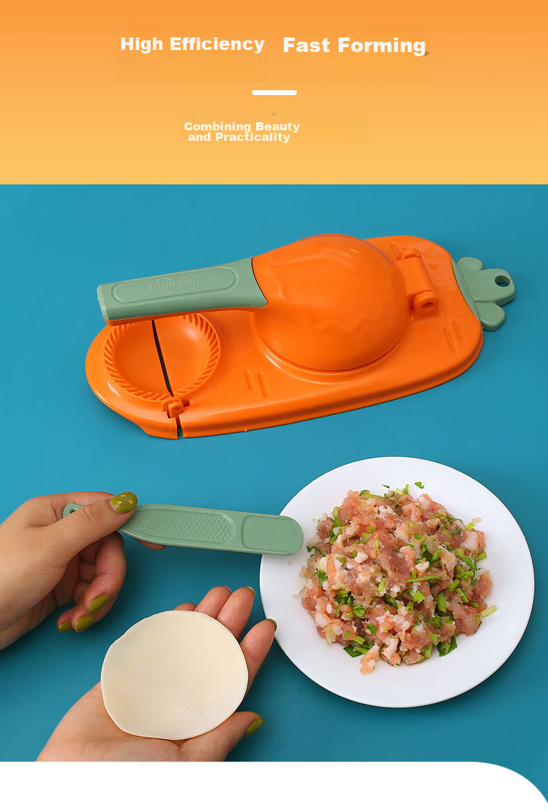 Dipuer Dumpling Maker, Home Use, Thickened 304 Stainless Steel, for Making Dumpling Wrappers, Handmade Dumpling Making Tool, Mold 2