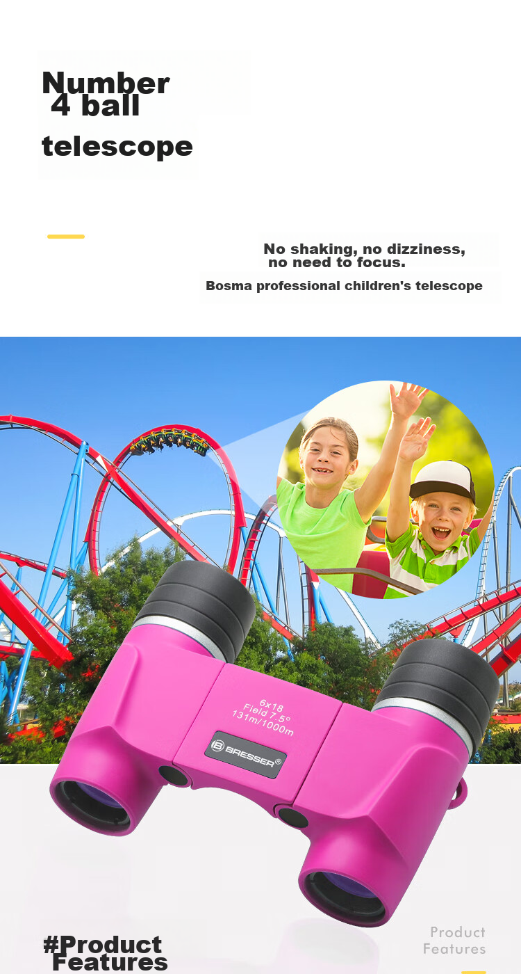 Bresser Children's Binoculars, High-Definition Telescope for Toddlers And Elementary School Boys, Outdoor Toy, Children's Day Gift 3
