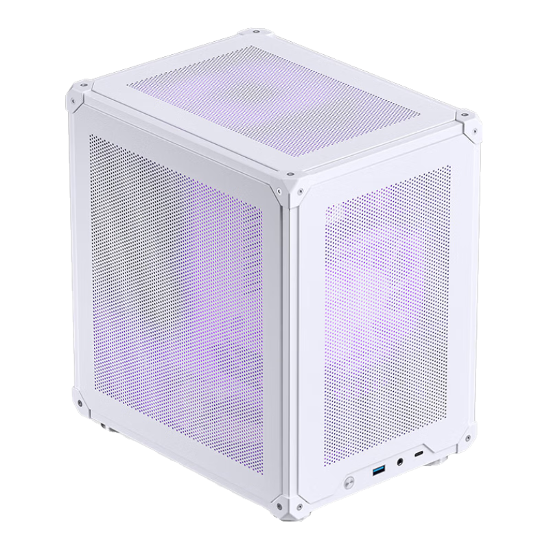 JONSBO C6 White MATX Case (Four MESH Panels / 3 Fan Positions / Front Type-C / ATX Power Supply / ≤75mm Radiator / 200-255mm Graphics Card)