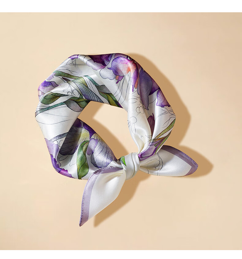 Hangsifu Silk Scarf, Mulberry Silk Neck Scarf for Women, Inner Wear, Neck Protection, Small Square Scarf, Scarf, Practical Birthday Gift for Mom 16