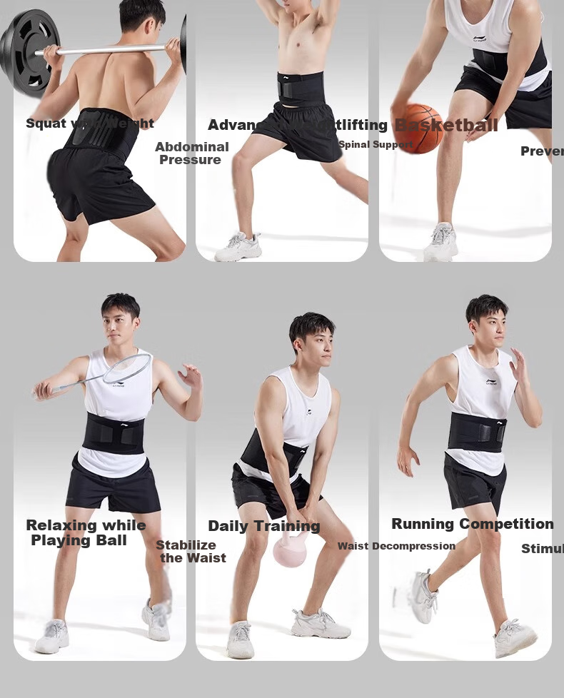 Li-Ning Back Support Belt for Men And Women, Sports Fitness Lumbar Disc Herniation Lumbar Muscle Strain Medical-Specific Warm Long-Sitting Support Waist Brace 24