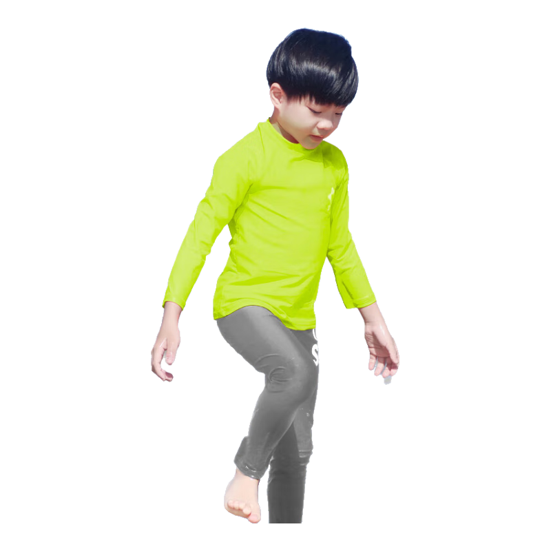 Sulang Fluorescent Safety | Eye-Catching Boys' Sun Protection Long-Sleeve Pants, Children's Swimwear, Cool Mint 160