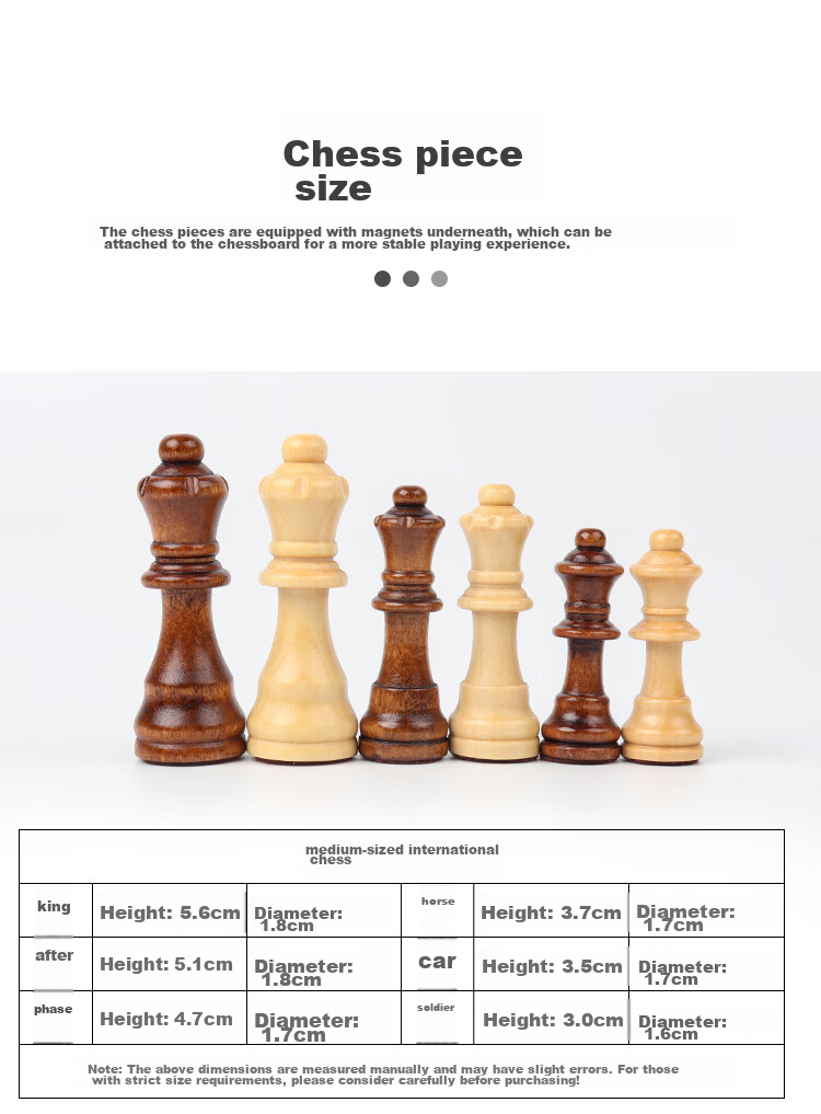 Zihu International Chess High-Grade Magnetic Rosewood Folding Portable Chessboard Solid Wood Chess Pieces Outdoor Student Children Competition Special 8