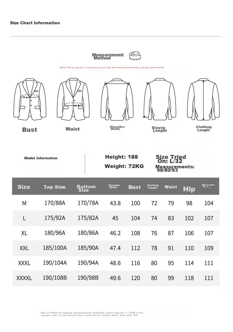 FIRS Suit Set, 70% Wool, Slim Fit for Men, Professional Formal Wear, Business Attire, Groomsman And Groom Outfit, Wedding Attire, Size 180 6
