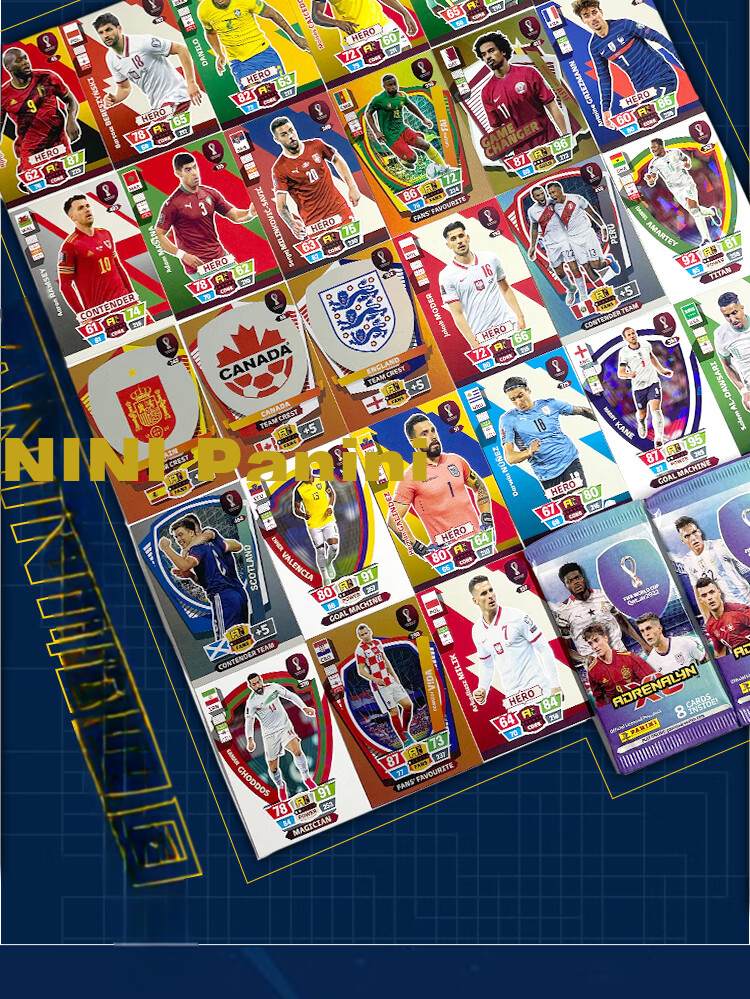 PANINI 2022 World Cup Official Player Card Pack - Full Box of 24 Packs 5
