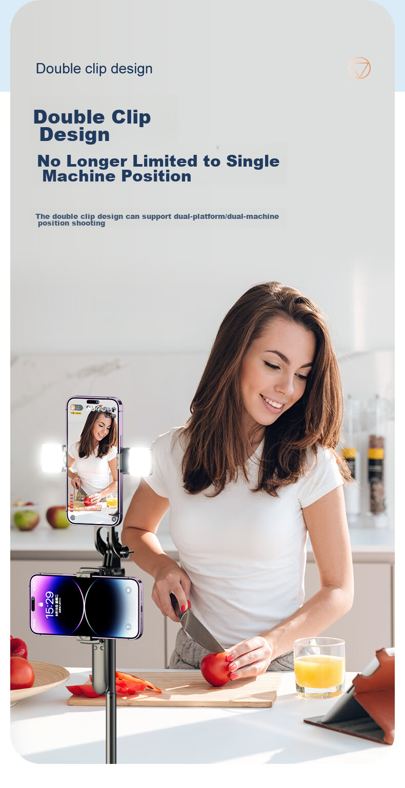 Shuotu [Professional Shooting - 1.9 Meters] Selfie Stick Tripod, Phone Floor Stand, Handheld Anti-Shake Selfie Device, Portable Travel 360-Degree Rotation Fully Automatic Live Streaming Stand 25