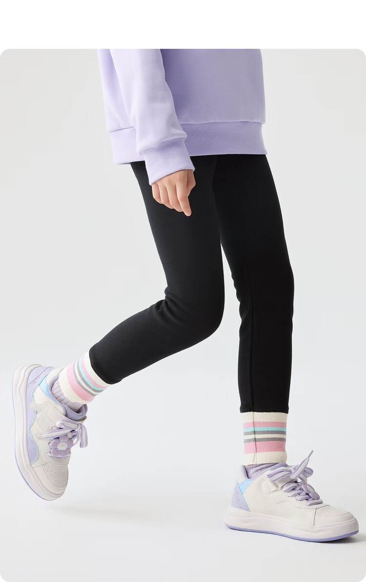 BALABALA Children's Leggings, Girls' Autumn And Winter Fleece-Lined Pants, Warm Trousers, 209425123001 6