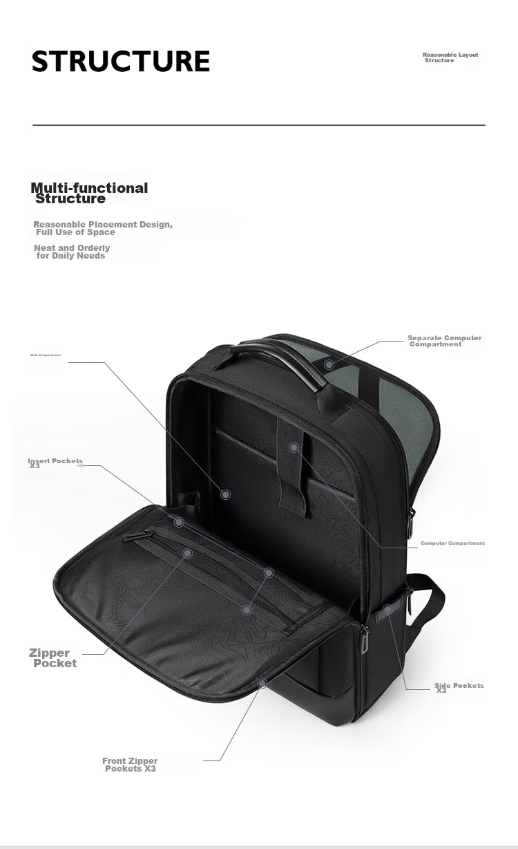GOLF Backpack for Men, Business Laptop Bag 15.6/16 Inch Large Capacity Travel Commute Backpack 13
