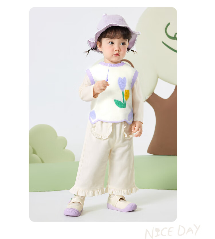 BALABALA Children's Clothing, Boys' Vest, Baby Pure Cotton Sweater, 2025 Autumn New Style Knitted Waistcoat, Cute Inner Wear Top 17