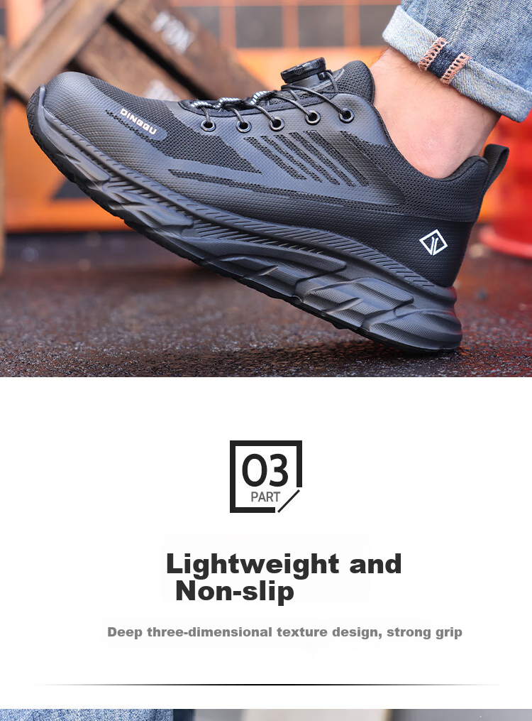 Dinggu Intelligent Buckle Safety Shoes, Lightweight And Comfortable Work Shoes, [Best-Selling All-Season Model] JD1322hei40 9