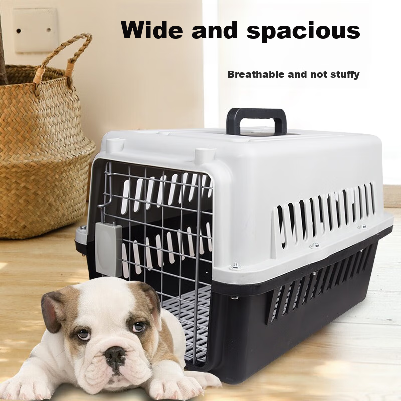 Bochiduo Pet Airline Carrier, Large Capacity Air Transport Box for Cats And Dogs, Cargo Airline Box, Small Size (Recommended for Pets under 12 Jin)