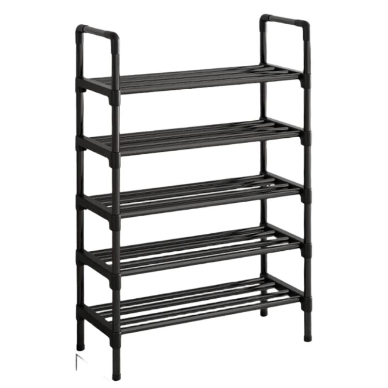 Anerya Shoe Rack, Entryway Simple Multi-Layer Home Storage Cabinet, Shoe Cabinet Assembly, Dormitory Shoe Rack, Black, 5 Layers, 80cm