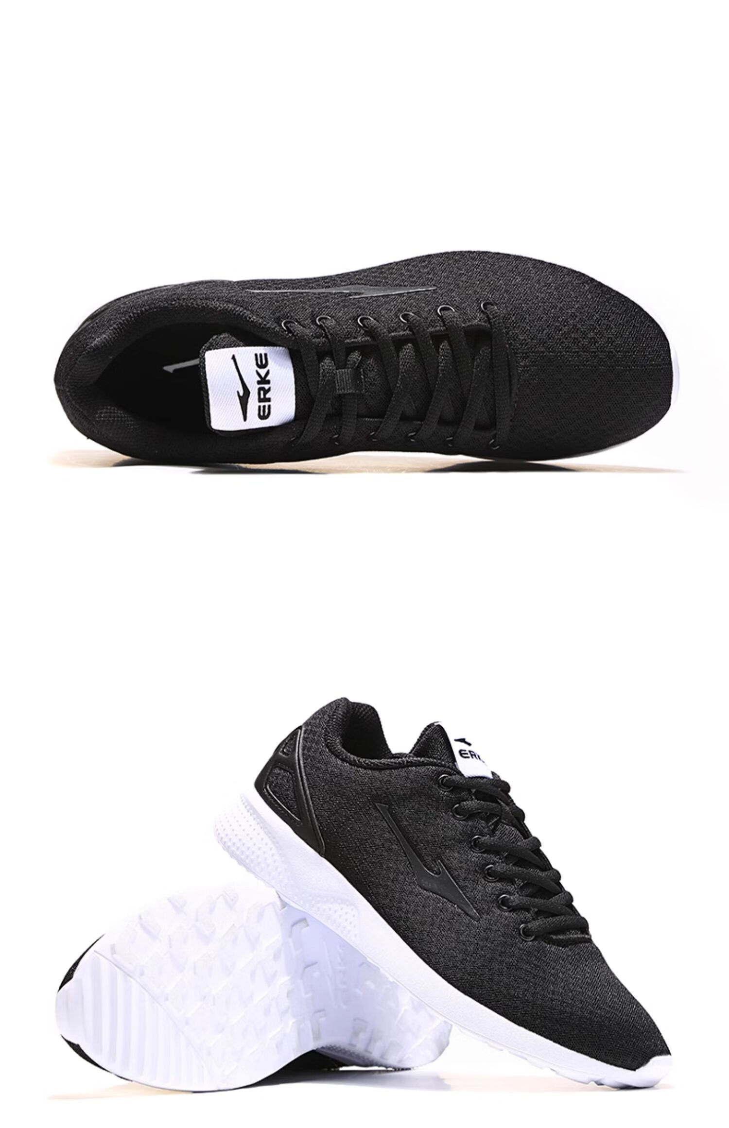 ERKE Men's Shoes, Sports Casual Shoes, Mesh Shoes for Men, Lightweight Shock-Absorbing Non-Slip Sports Shoes, Men's Jogging Shoes, Basic Running Shoes 11