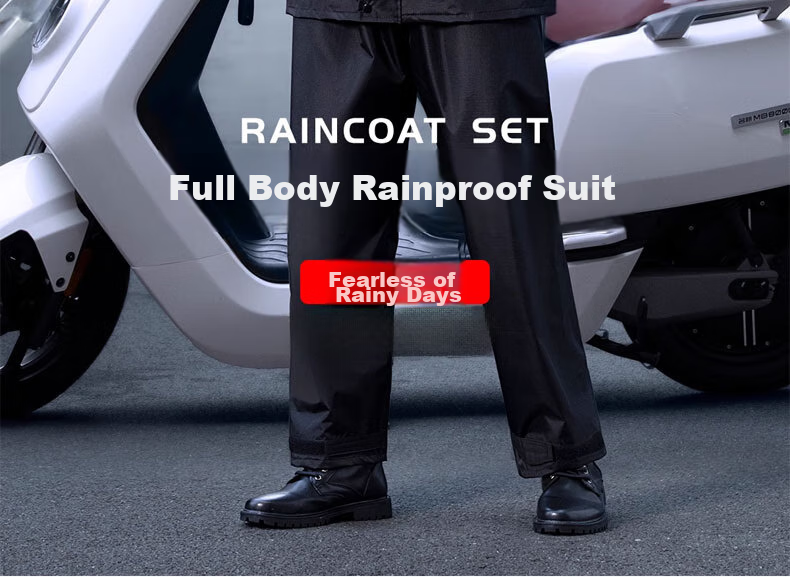 BWNK Raincoat And Poncho Single-Person Two-Piece Set, Electric Scooter Windproof Two-Piece Raincoat for Men And Women XL 2