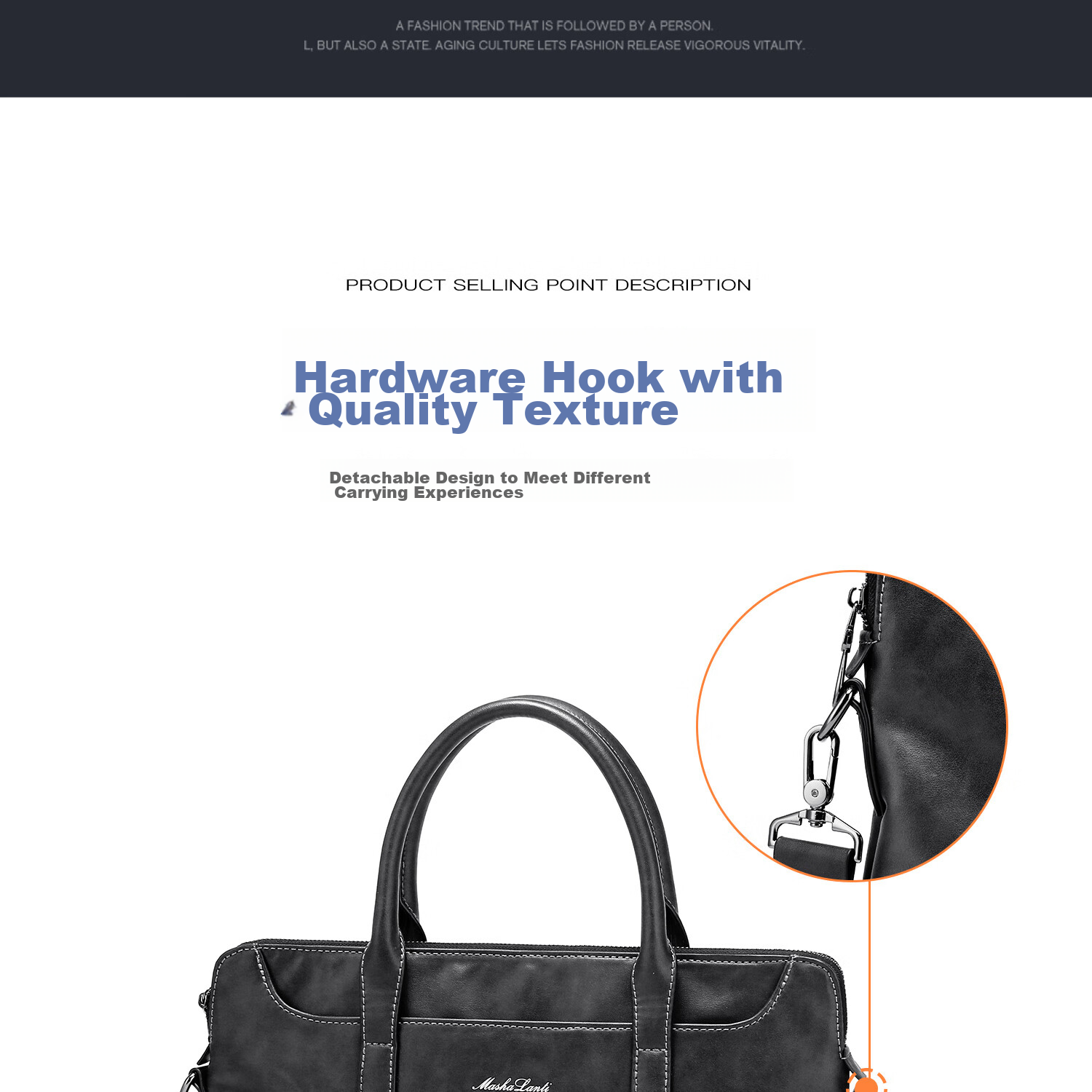 MashaLanti Men's Business Briefcase, Large Capacity Laptop Bag, Handbag for Travel, Shoulder Crossbody Bag, Practical Father's Day Gift 13