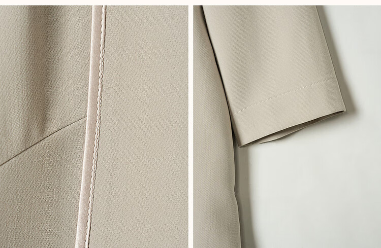 Dme [Modern Women] Spring And Autumn Commuter Round Neck Slim-Fit Three-Quarter Sleeve Elegant Midi Dress for Wome 19