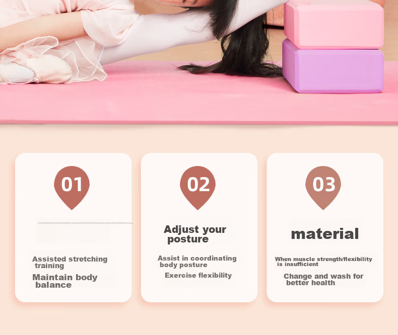 Li-Ning Yoga Block for Children, High-Density Specialized Dance Practice Leg Stretching Arch Training, Wealthy Package Foam Block PE 5