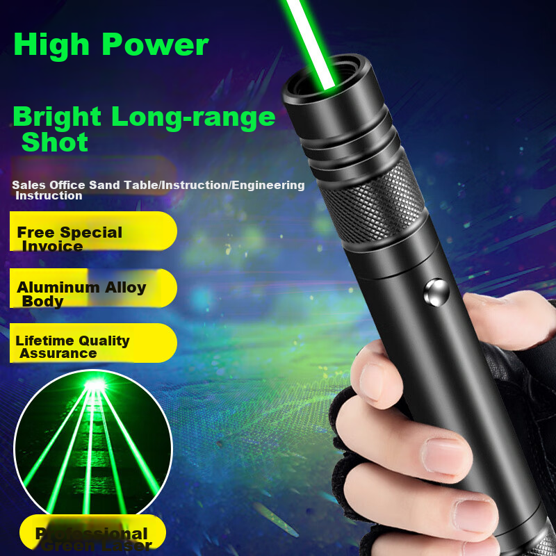 SHENYU Laser Pointer Green Light USB Direct Charging Outdoor High-Power Laser Light Long-Range Model for Sales Office, Sand Table, And Training Pointer