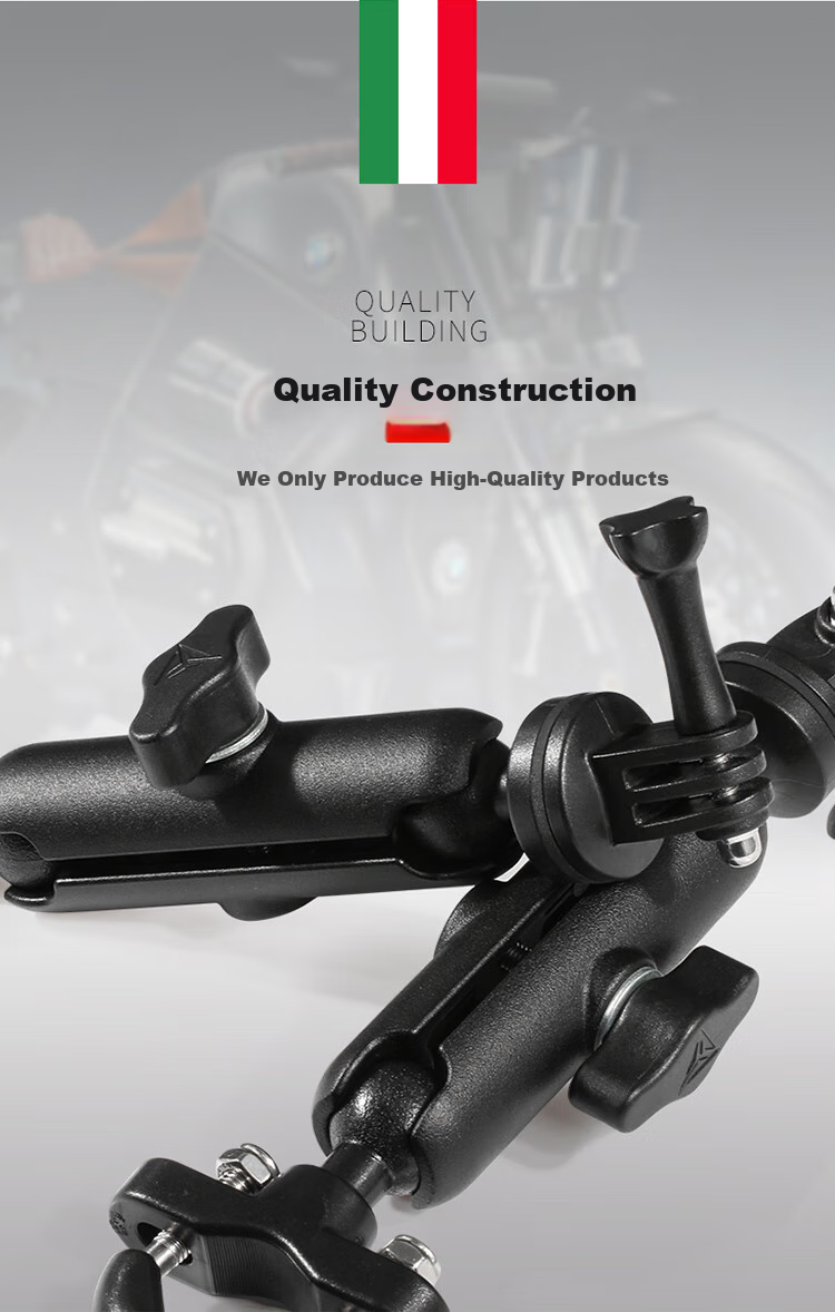 MOTOWOLF Motorcycle Dash Cam Bracket, Motorcycle Travel Riding Sports Camera Live Streaming Gimbal Mount, Modification Accessories 3