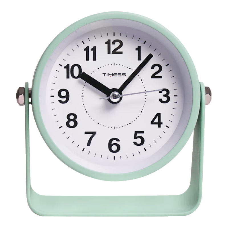 Timess Alarm Clock Creative Design for Students And Children with Loud Ringtone, Wake-Up Aid, 2024 Model, Sleep-In Prevention, Night Light, Rotatable Quartz Mini Alarm Clock, Back-To Gift
