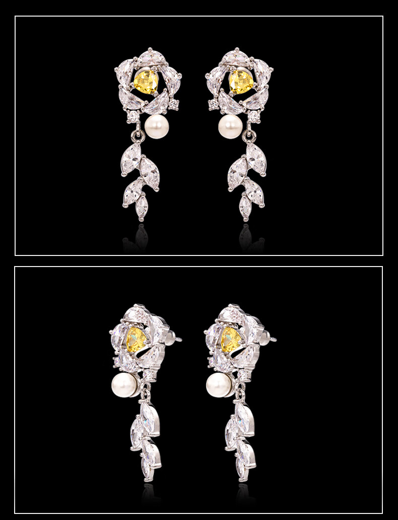 Eternelle French Original Design Camellia Earrings, Elegant And Luxurious High-End Ear Studs for Wome 3