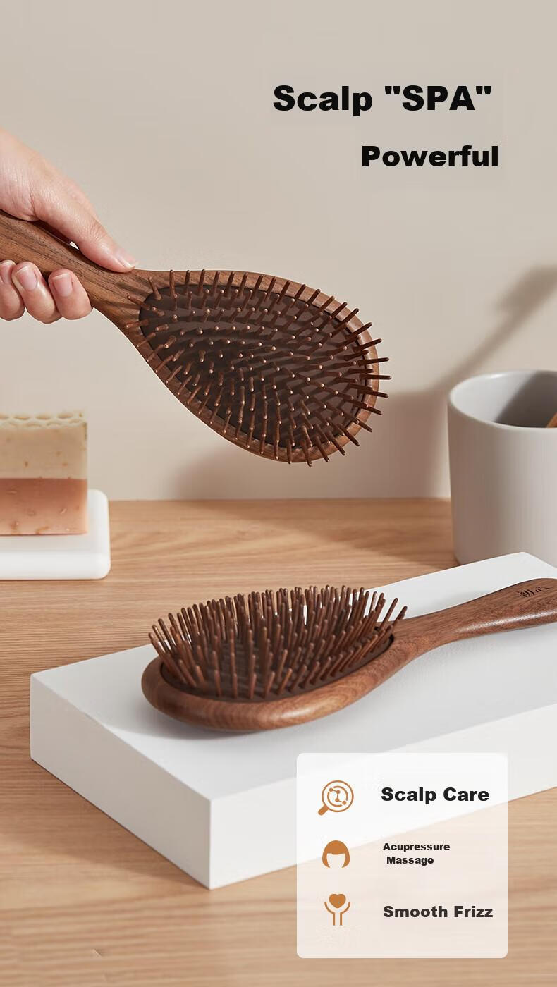 Chuxin Walnut Wood Comb, Air Cushion Comb, Massage Airbag Comb, Scalp Massage Comb, Gift Box, High-End Birthday Present, Premium Gift for Women, Wedding Gift, Mid-Autumn Festival Gift 6