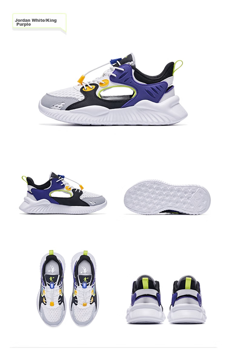 QIAODAN Boys' Cage Shoes, Children's Summer Breathable Sports Running Shoes, Big Kids' Cool Shock-Absorbing Sneakers, Size 40 44