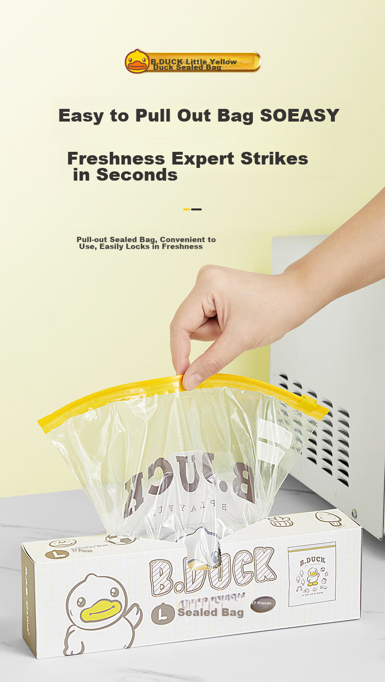 Chuida Huang Food-Grade High-Temperature Resistant Small Sealed Bags 30+ Medium 20 Thickened Fresh-Keeping Self-Sealing Bags Little Yellow Duck Collaboration Edition 8
